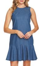 Women's Cece Bow Back Denim Dress - Blue