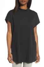 Women's Eileen Fisher Slub Organic Cotton Top, Size - Black