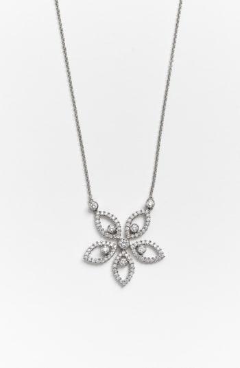 Women's Jack Kelege Diamond Flower Pendant Necklace