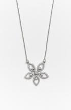 Women's Jack Kelege Diamond Flower Pendant Necklace