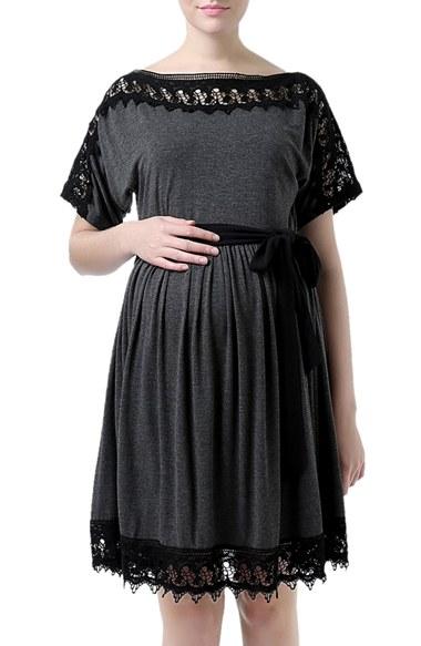 Women's Kimi And Kai 'elsie' Crochet Trim Maternity Dress