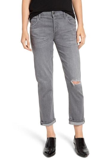 Women's Citizens Of Humanity Emerson Ripped Slim Boyfriend Jeans - Grey