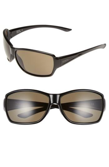 Women's Smith 'pace' 65mm Chromapop(tm) Polarized Sunglasses - Black/ Polarized Grey Green