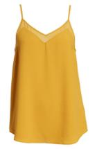 Women's 1.state Chiffon Inset Camisole, Size - Yellow