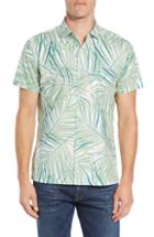 Men's Tori Richard Kentia Trim Fit Palm Print Sport Shirt, Size - White