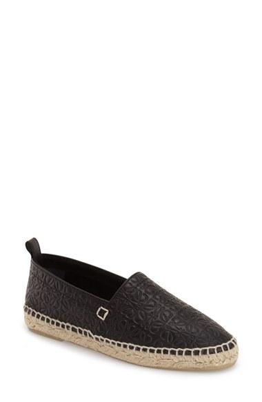 Women's Loewe 'anagram' Espadrille Eu - Black