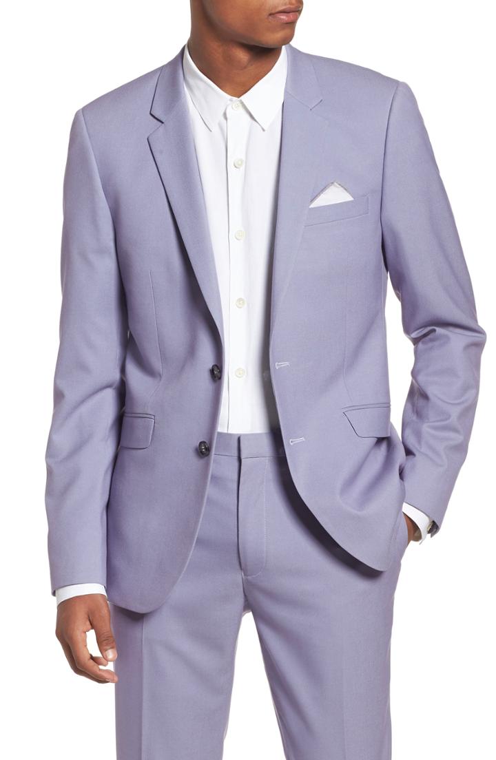 Men's Topman Skinny Fit Suit Jacket R - Purple