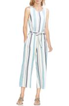 Women's Vince Camuto Stripe Belted Jumpsuit, Size - Ivory