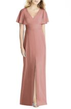 Women's Social Bridesmaids Off The Shoulder Chiffon Gown