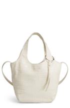 Elizabeth And James Small Finley Embossed Leather Shopper - Beige