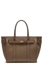 Mulberry Zipped Bayswater Leather Satchel - Grey