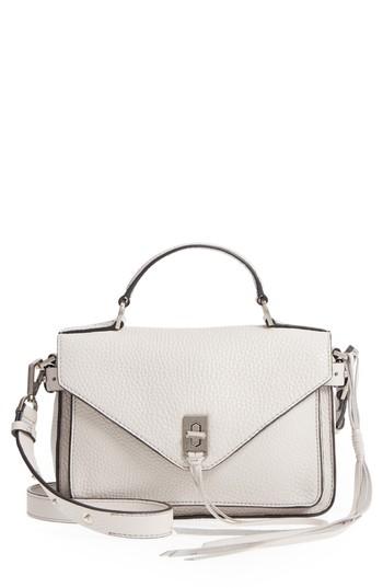 Rebecca Minkoff 'small Darren' Leather Messenger Bag - Grey