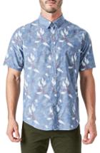 Men's 7 Diamonds Woven Sport Shirt, Size - Blue