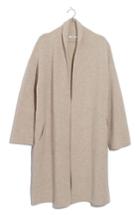 Women's Madewell Rivington Shawl Collar Merino Wool Sweater Coat, Size - Grey