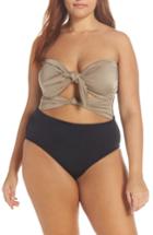Women's Leith Glam Nights One-piece Swimsuit, Size - Brown