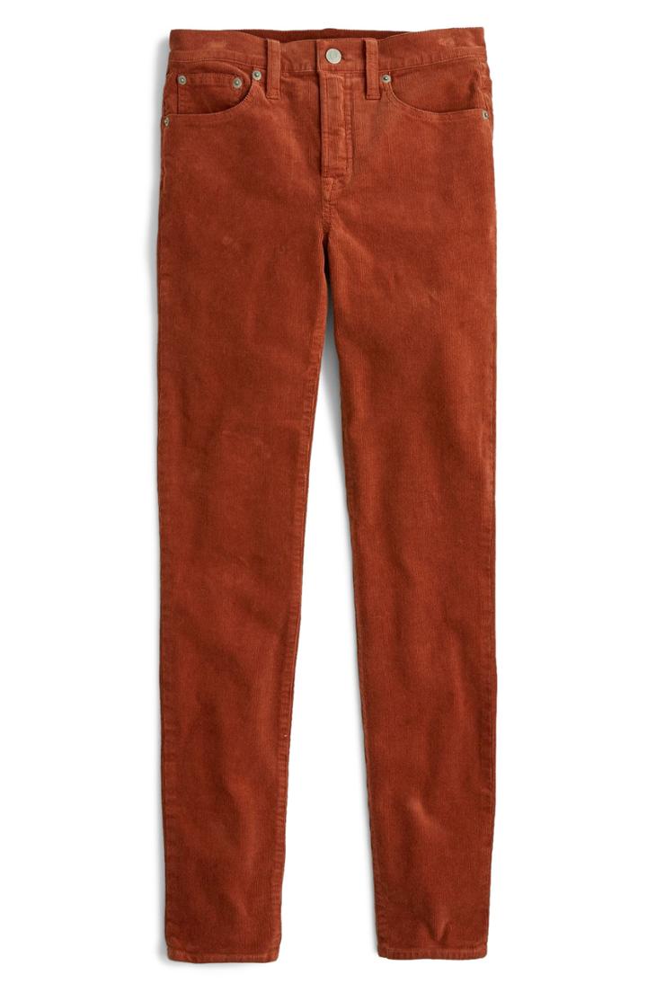 Petite Women's J.crew High Rise Toothpick Corduroy Jeans P - Ivory