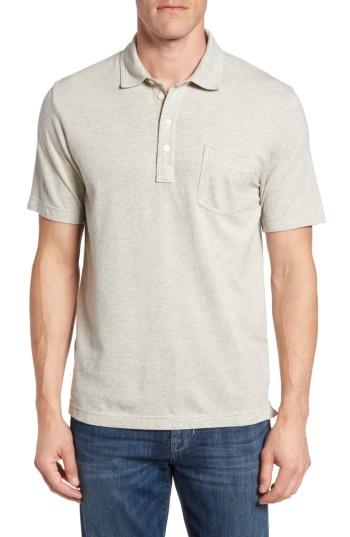 Men's Billy Reid Pique Polo - Grey