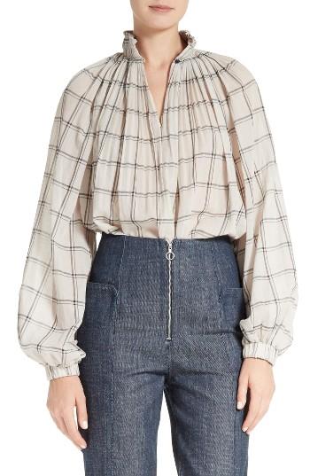 Women's Tibi Beebe Edwardian Cotton Gauze Tunic Top