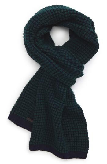 Men's Ted Baker London Walnut Wool Blend Scarf, Size - Blue