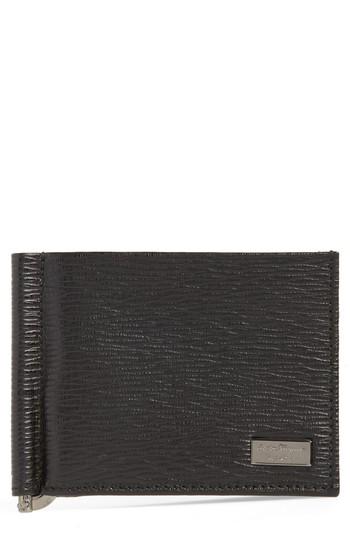 Men's Salvatore Ferragamo Revival Bifold Leather Wallet - Black
