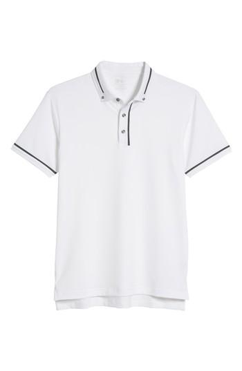 Men's Bobby Jones R18 Tech Chapman Welded Trim Polo, Size - White