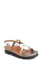 Women's L'amour Des Pieds 'verdun' Crisscross Sandal .5 M - Metallic