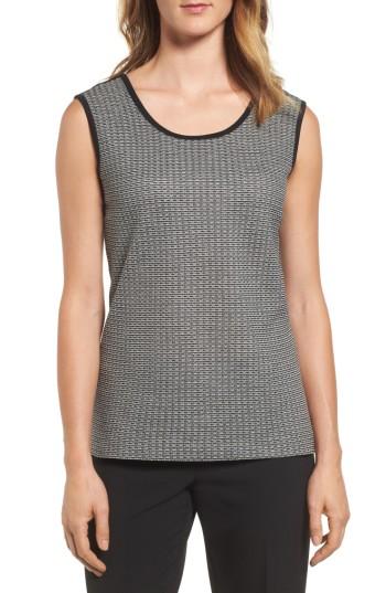 Women's Ming Wang Reversible Scoop Neck Knit Tank - Black