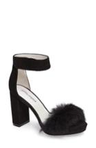 Women's Jeffrey Campbell Lindsay Genuine Rabbit Fur Sandal