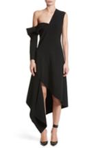 Women's Monse Double-face Stretch Wool One-shoulder Dress - Black