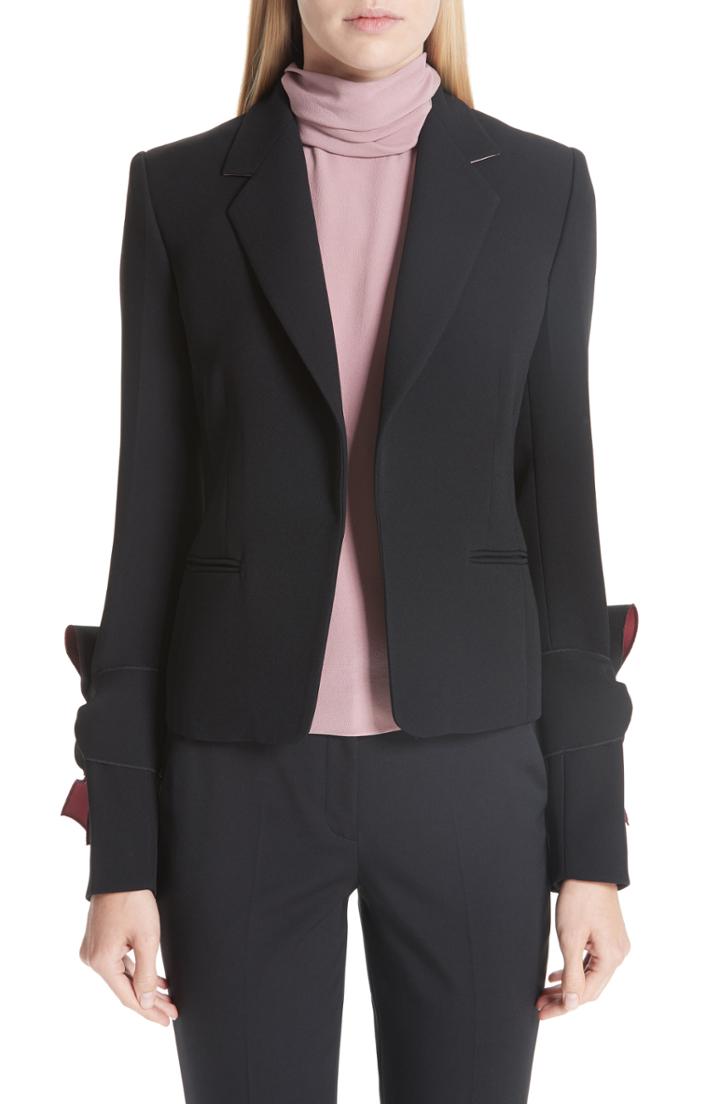 Women's Roksanda Bow Sleeve Blazer Us / 10 Uk - Black