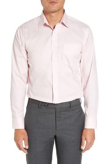 Men's Nordstrom Men's Shop Trim Fit Non-iron Solid Dress Shirt .5 - 32/33 - Pink