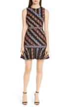 Women's Alice + Olivia Imani Embroidered Fit & Flare Dress - Brown