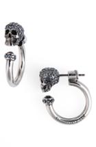 Women's Alexander Mcqueen Skull Huggie Hoop Earrings