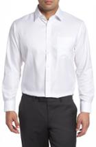 Men's Nordstrom Men's Shop Traditional Fit Solid Dress Shirt - 34/35 - White