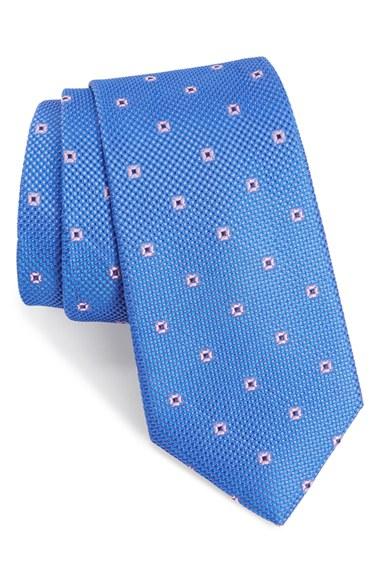 Men's Nordstrom Men's Shop Dazzle Neat Silk Tie, Size - Blue