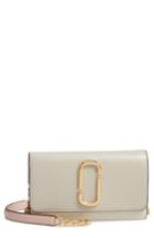 Marc Jacobs Snapshot Leather Wallet On A Chain - Ivory