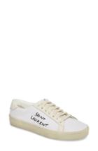 Women's Saint Laurent Court Classic Lace-up Sneaker Us / 39eu - White