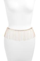 Women's Amici Accessories Crystal Fringe Chain Belt, Size - Gold
