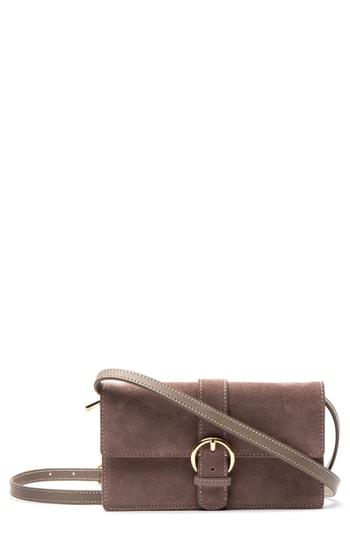 Women's Frances Valentine Suede Crossbody Wallet - Grey