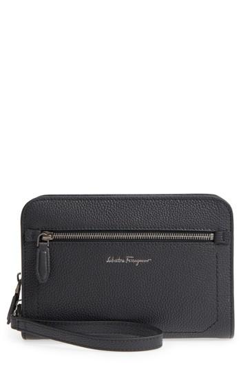 Men's Salvatore Ferragamo Firenze Pouch - Black
