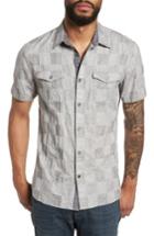 Men's John Varvatos Star Usa Slim Fit Short Sleeve Sport Shirt - Grey