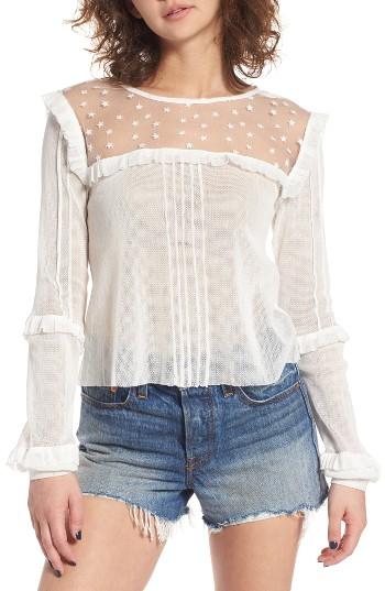 Women's For Love & Lemons Cosmos Gauze Blouse