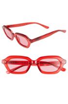 Women's Quay Australia X Finders Keepers Anything Goes 49mm Square Sunglasses - Peach Pearl/ Brown