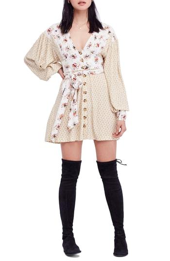 Women's Free People Wonderland Print Dress - Ivory