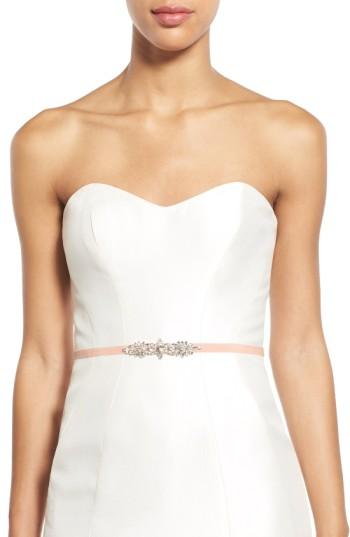 Women's Jenny Yoo Mischka Crystal Belt - Blush