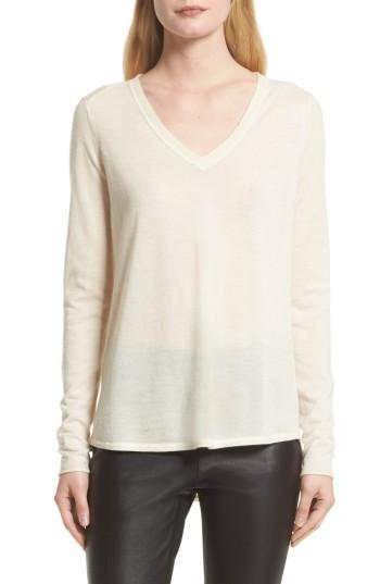 Women's Atm Anthony Thomas Melillo Raw Edge Cashmere Sweater - White