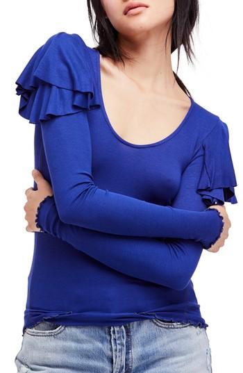 Women's Free People On Rewind Ruffle Top