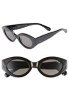 Women's Quay Australia See Me Smile 50mm Cat Eye Sunglasses - Black/ Smoke