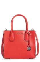 Michael Michael Kors Mercer Leather Crossbody Bag - Red