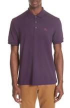 Men's Burberry Hartford Pique Polo - Purple